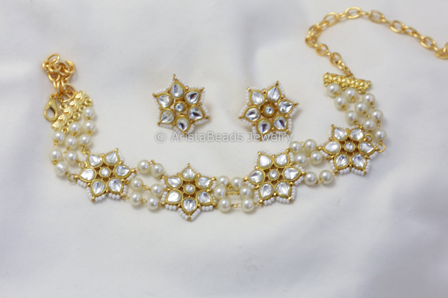 Kundan Jadau Pearl Choker Set