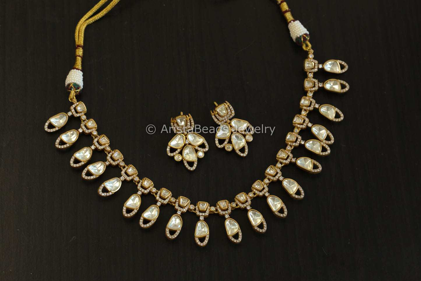 Real Moissanite Stones & Micro CZ Set (ABJ-N101-48)