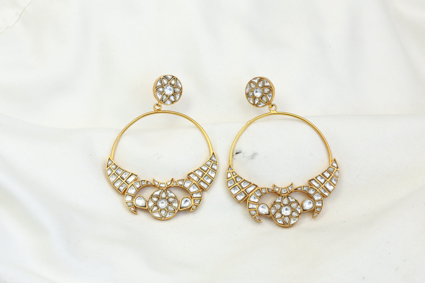 Contemporary Designer Jadau Baali Earrings (101-34)