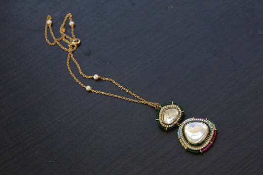 Handmade Big Polki Necklace - Style 7