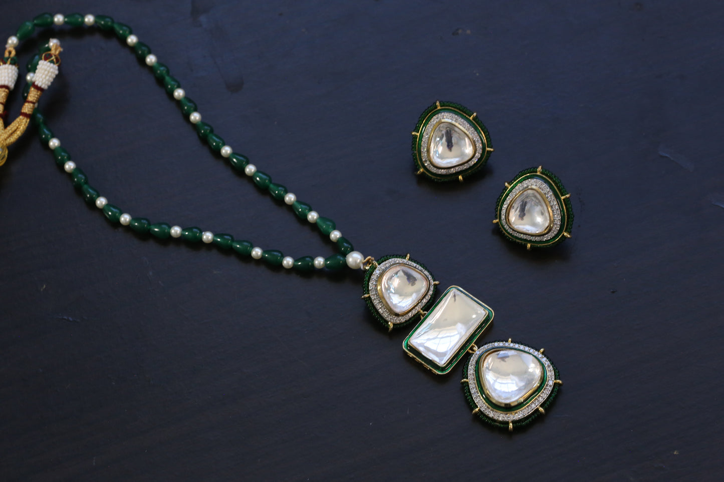 Handmade Big Polki Necklace - Style 8