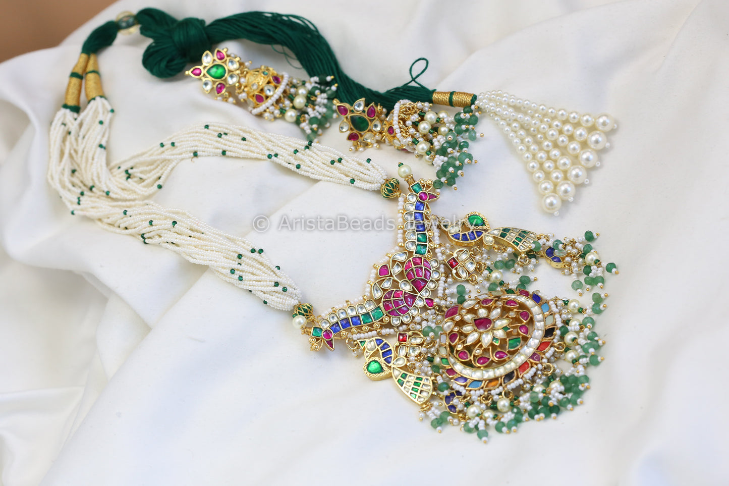 Designer Pachi Kundan Necklace Set