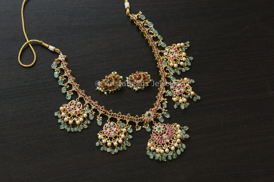 Jadau Guttapusalu Necklace Set (102-42)