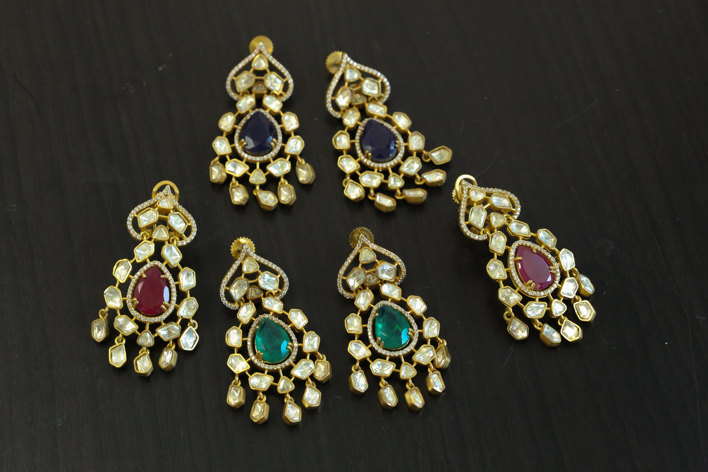 Real Moisssanite & Doublet Earrings - ABJ101-7