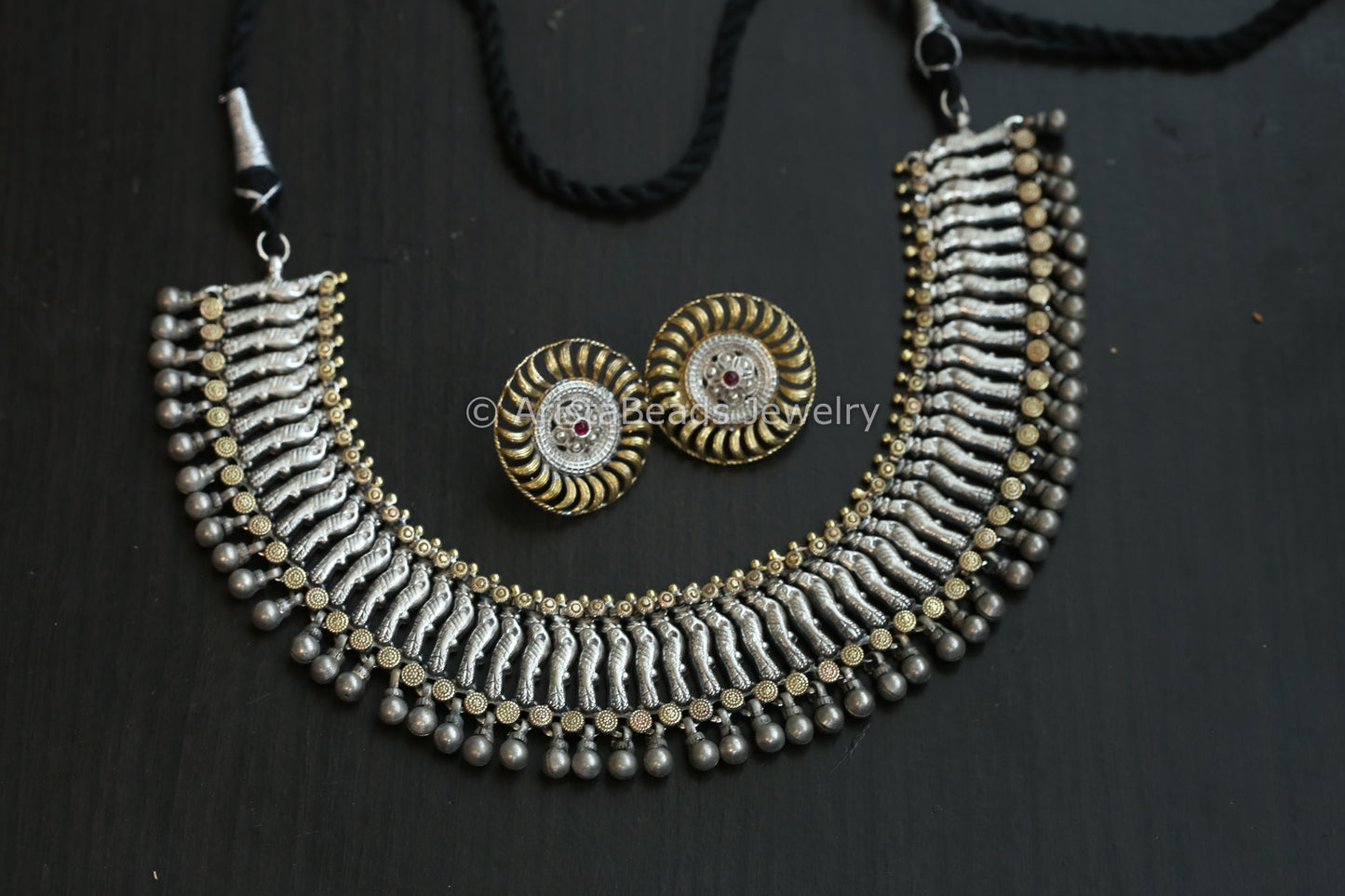Sejal Dual Tone Necklace Set (ABJ-N101- 67)