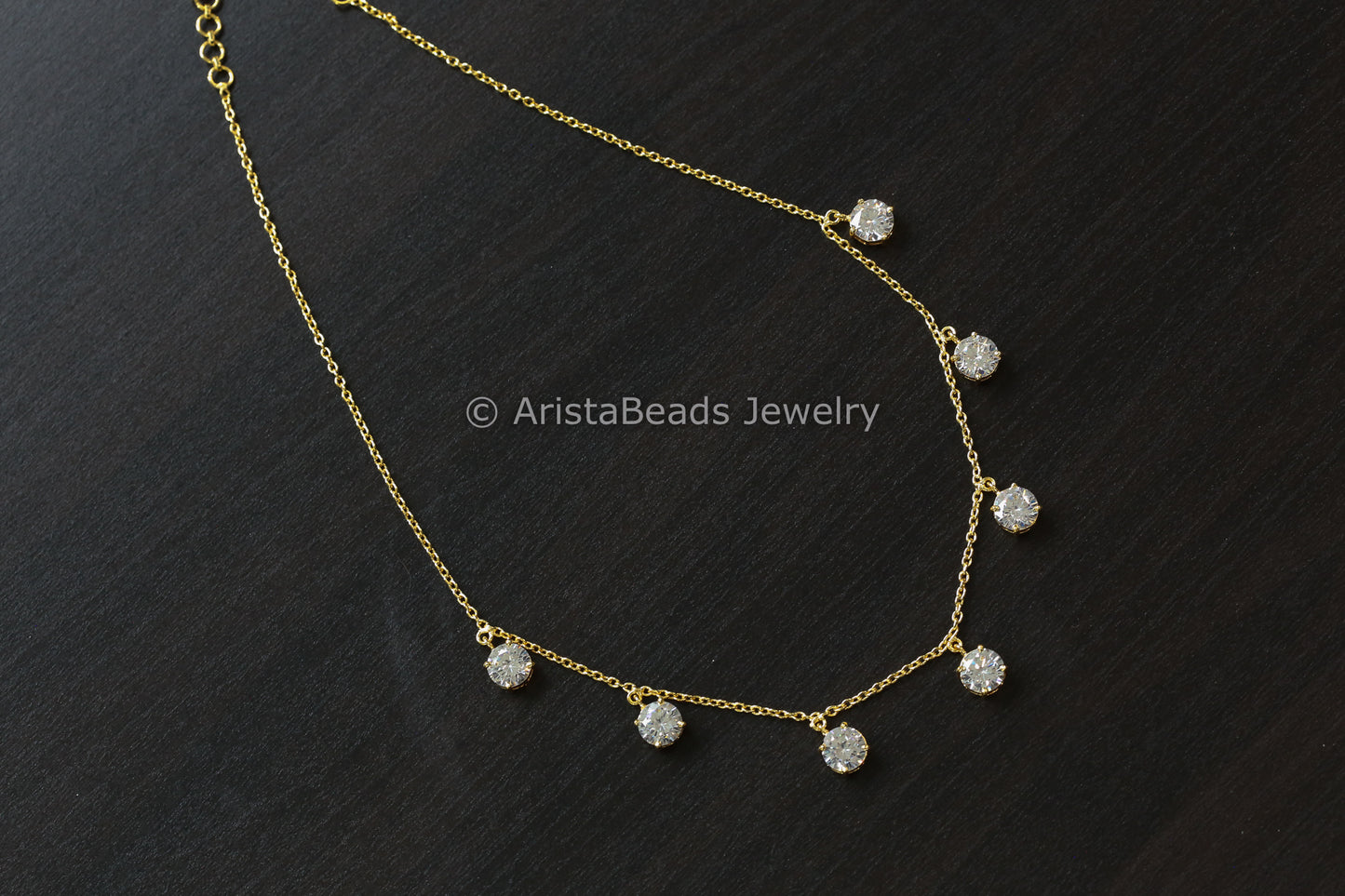 Dainty Solitaire CZ Necklace Set (102-50)