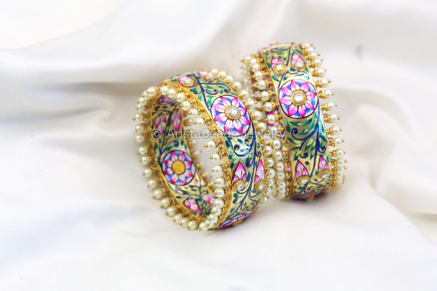 Handmade Kundan Enamel Bangle (B101-18)