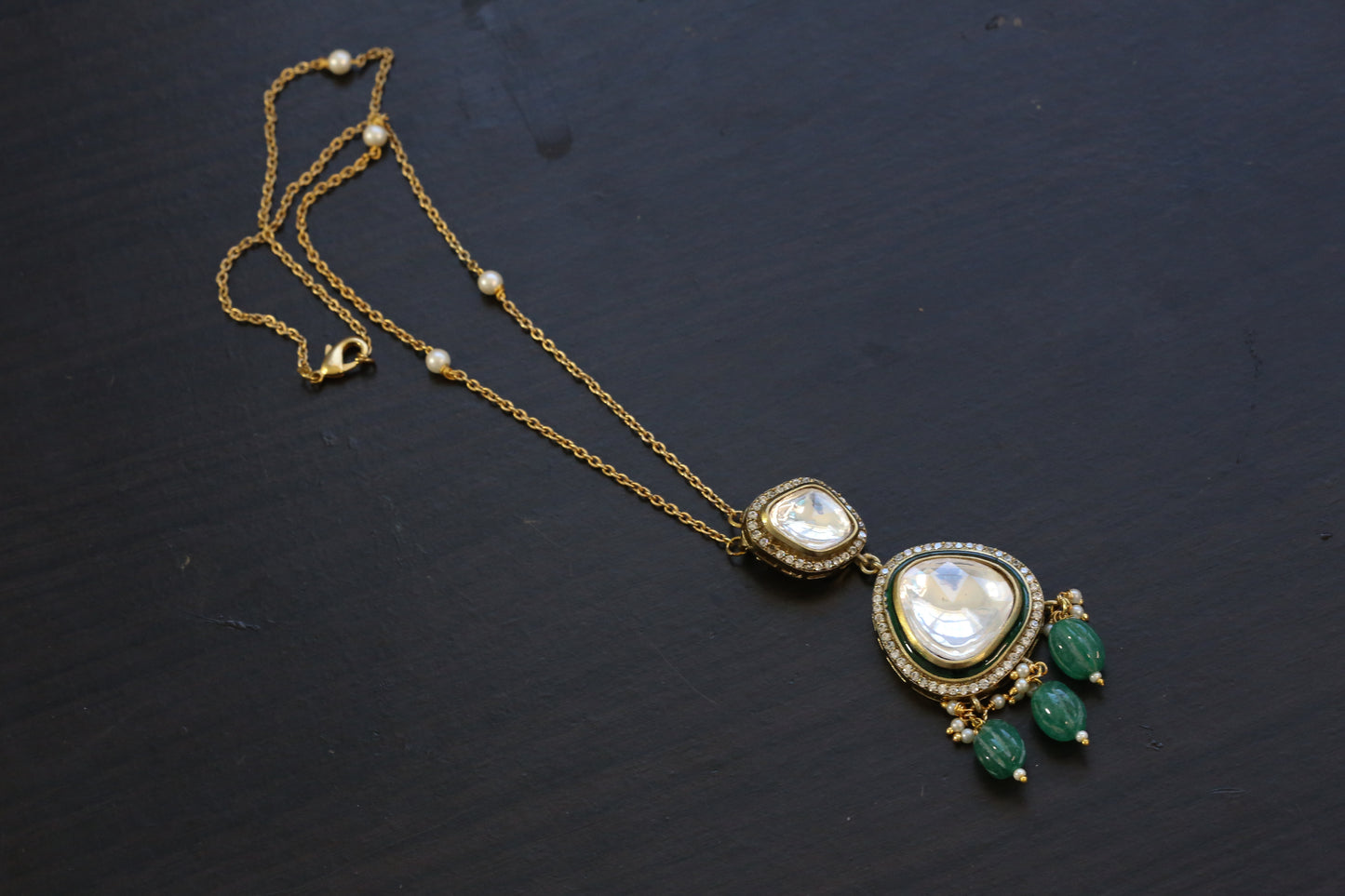 Handmade Big Polki Necklace - Style 9