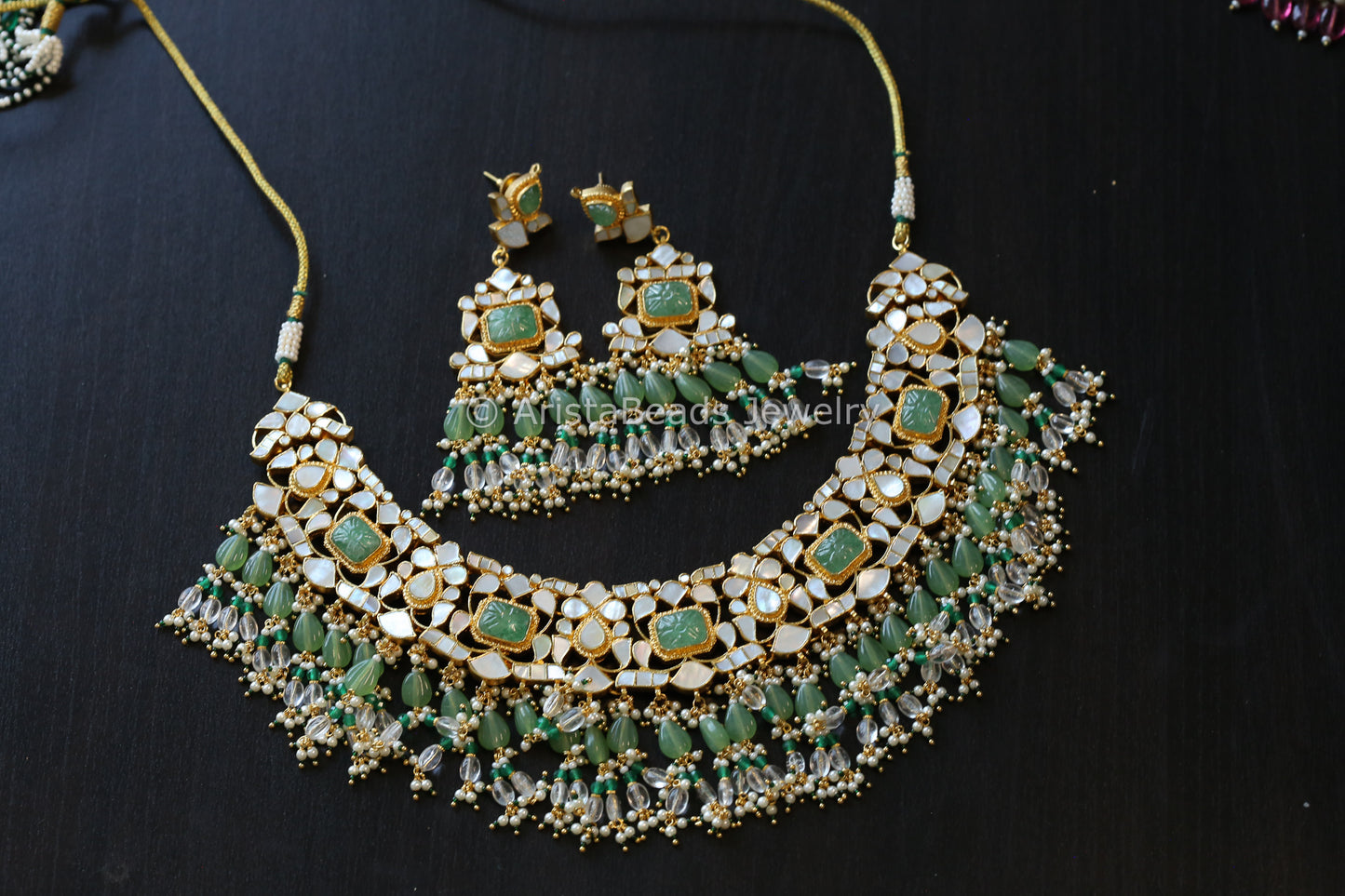 Jodha MOP & Flourite Jadau Set (102-79)