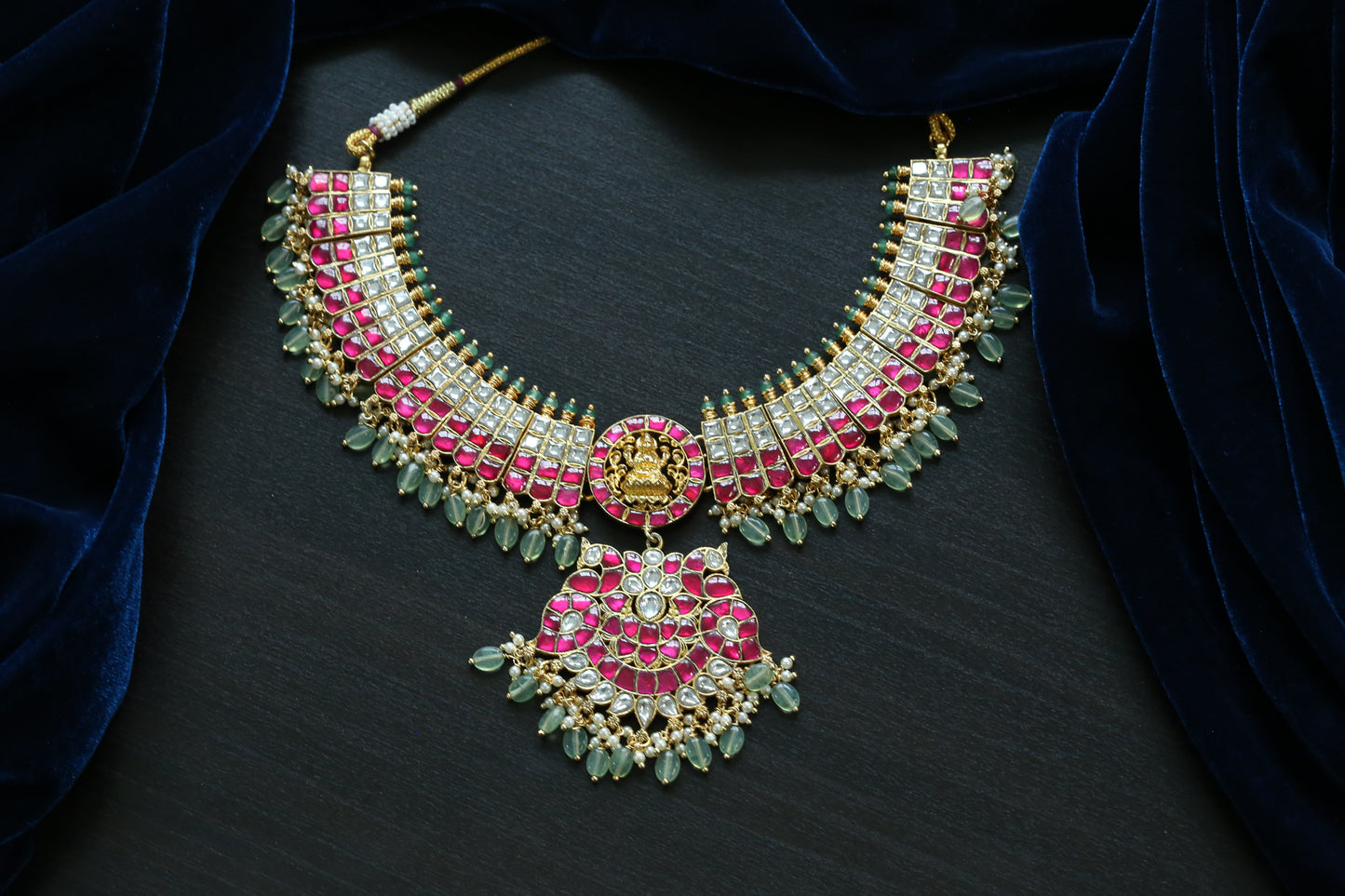 Jadau Lakshmi Guttapusalu Necklace (102-44)