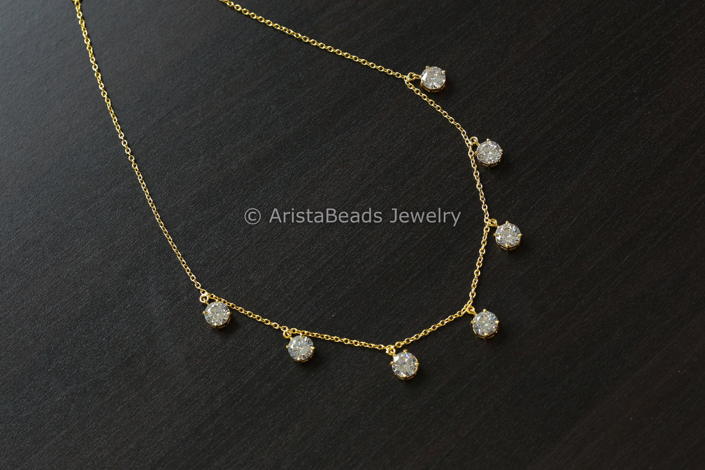Dainty Solitaire CZ Necklace Set (102-50)