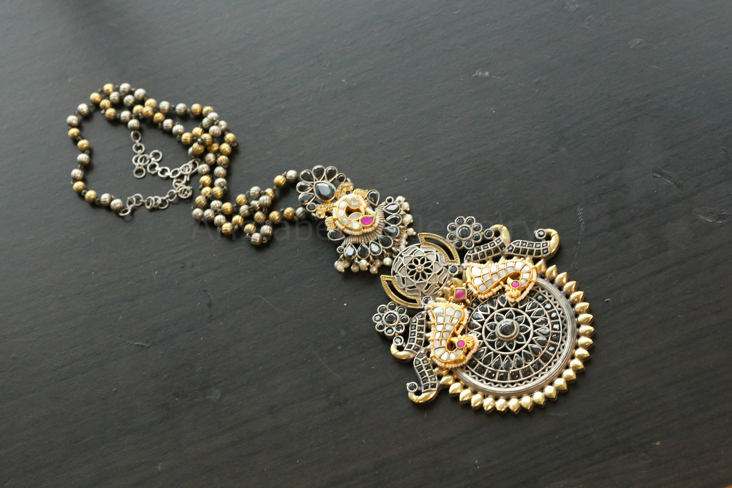 Handmade Dual Tone Fusion Necklace (ABJ-N101-32)