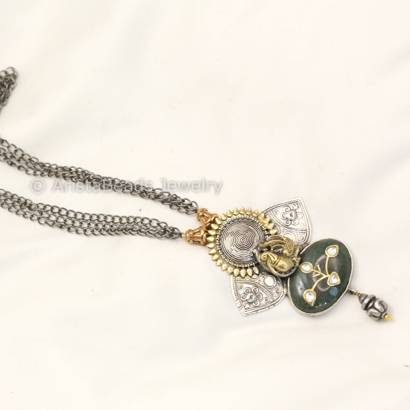 Dainty Inlay 925 Silver Necklace - Real Fluorite