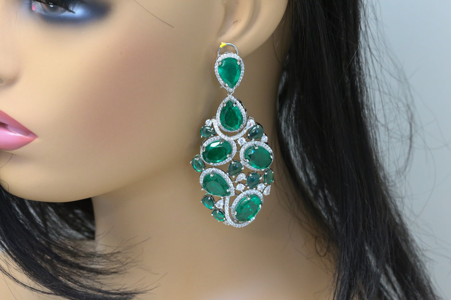 Emerald Green Doublet Earrings
