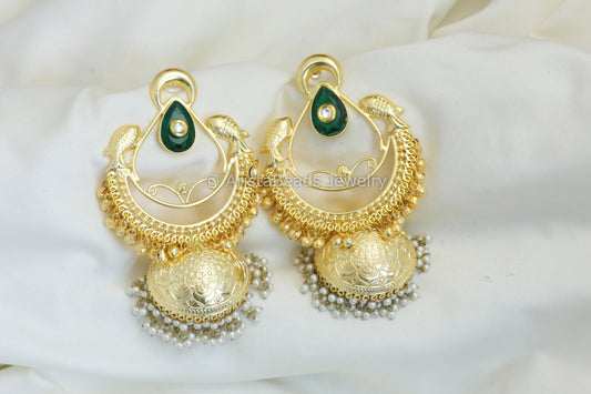 Large Matt Gold Jhumka