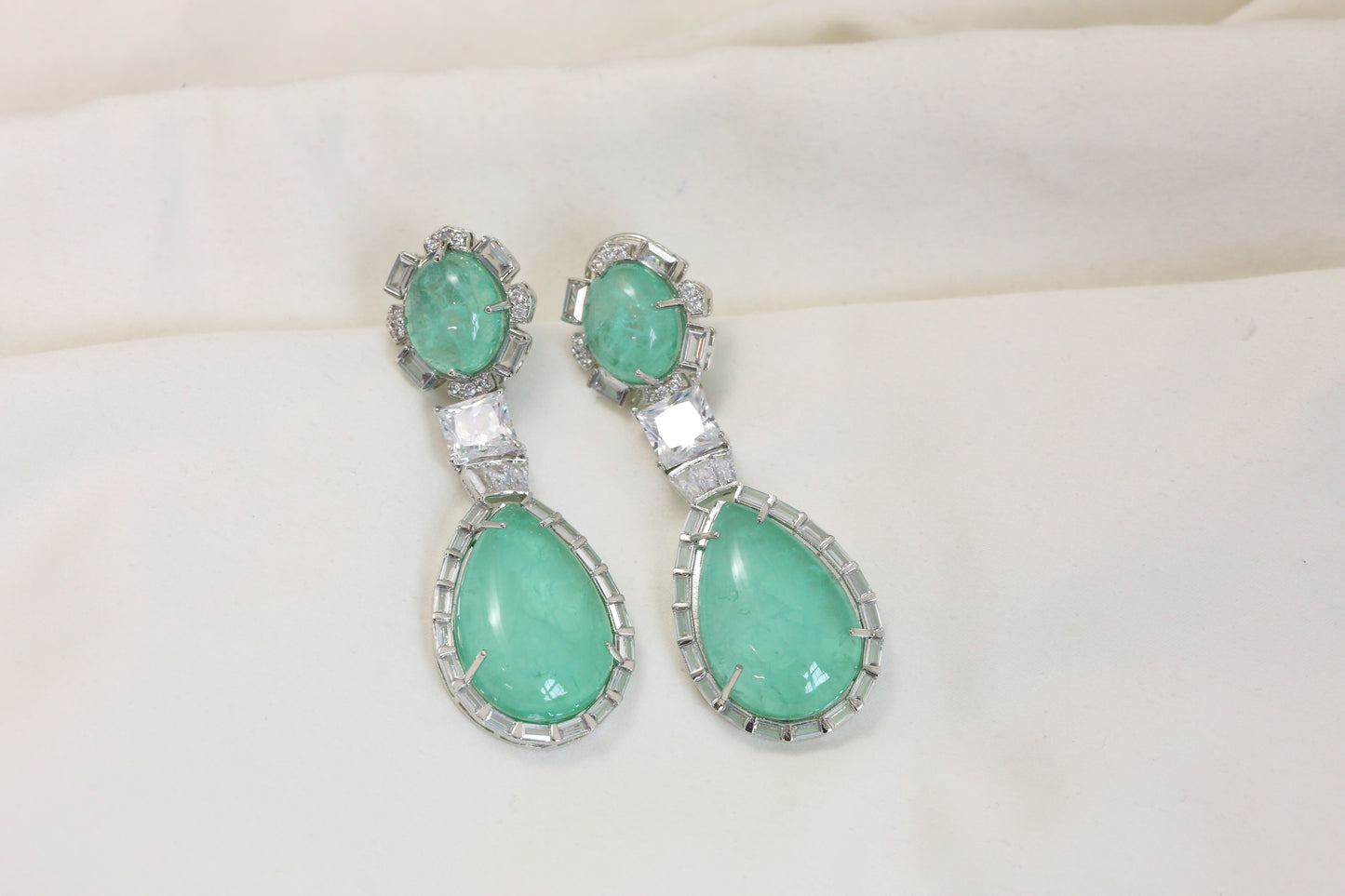 Kanak Semiprecious Stone Earrings - Aventurine