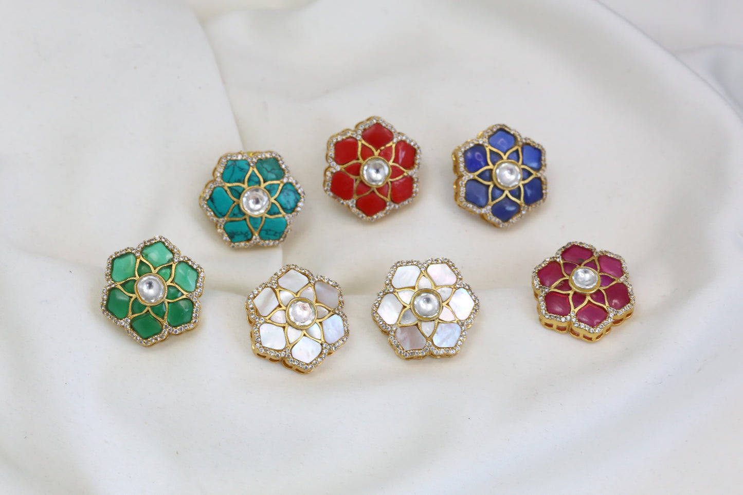Jadau Kundan Stud Earrings - ABJ101-8