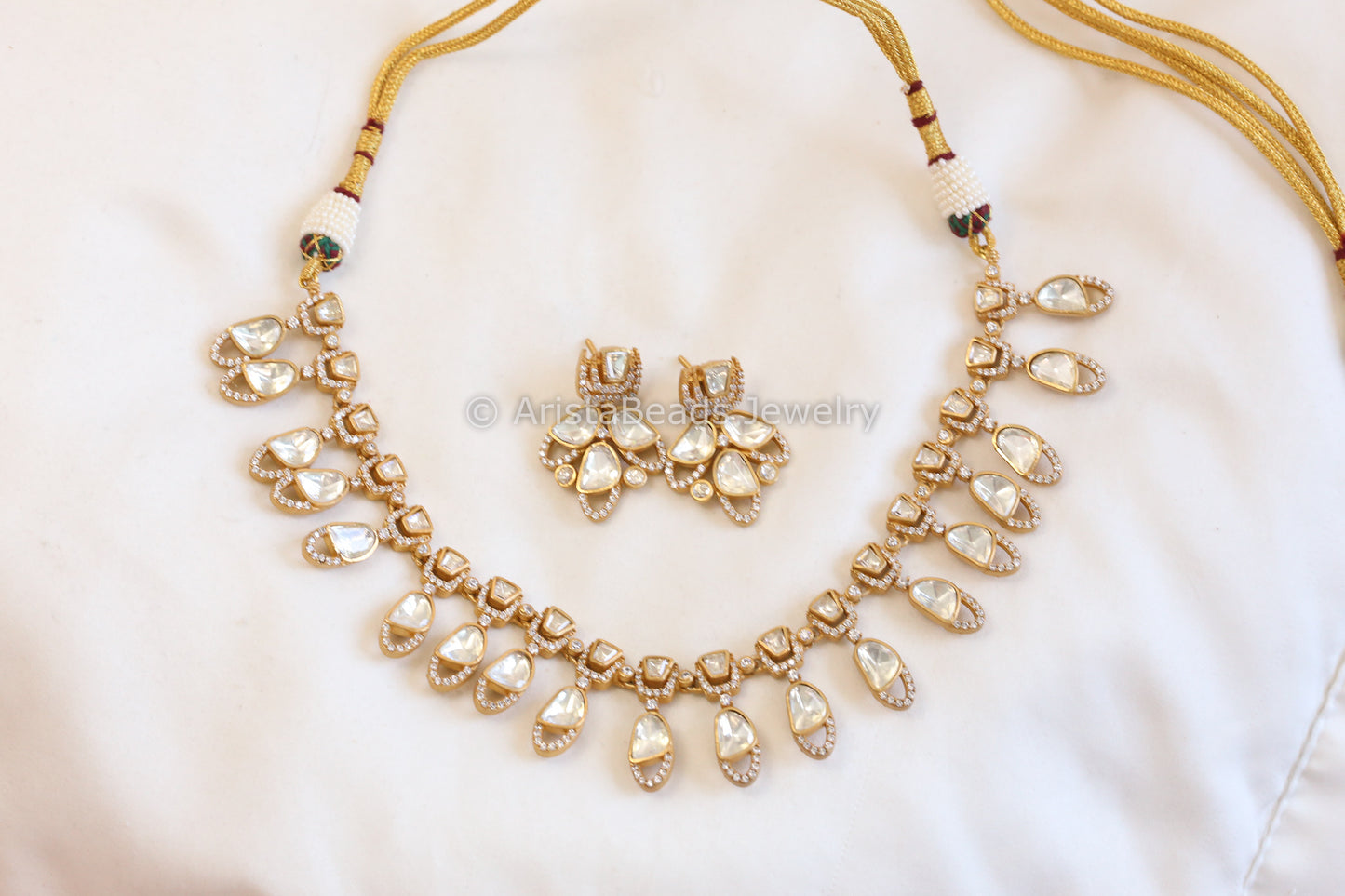Real Moissanite Stones & Micro CZ Set (ABJ-N101-48)