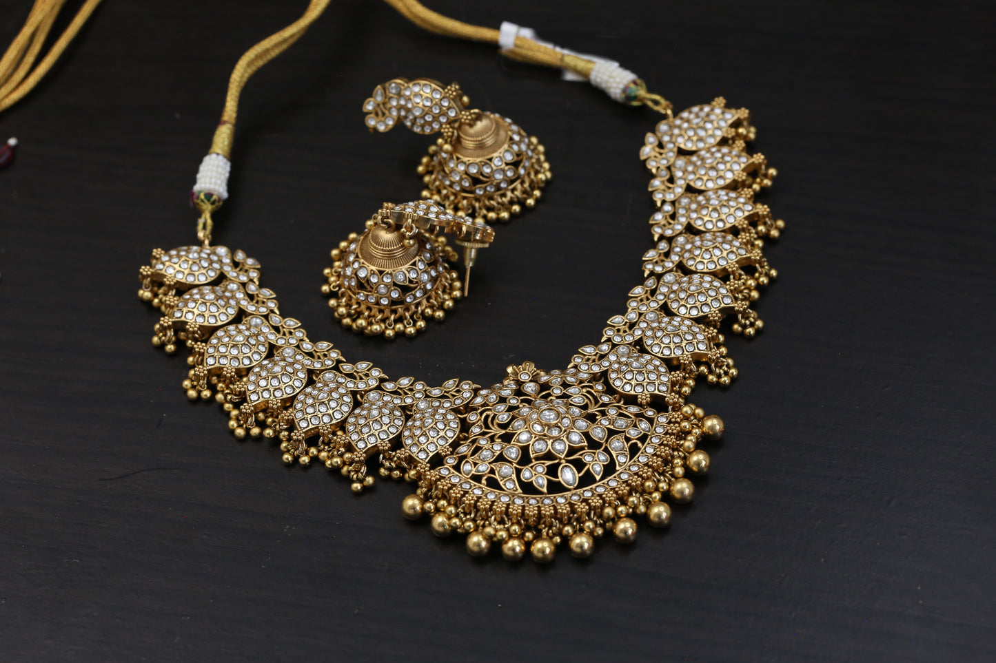 Foil Kundan Mango Haram Set (ABJ-N101-35)