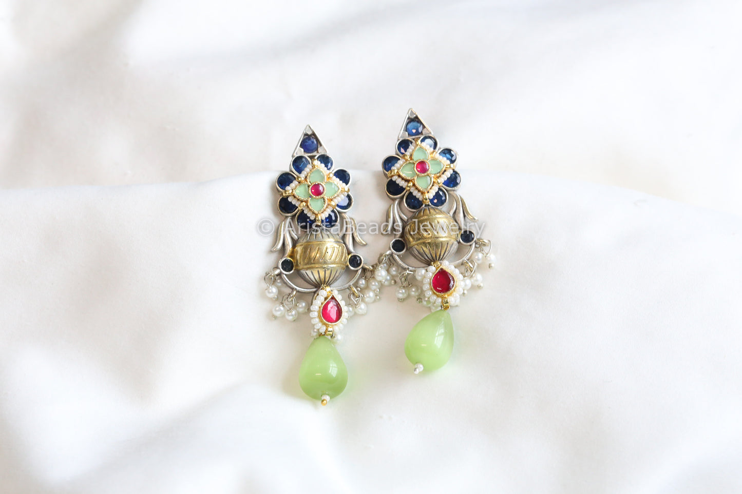 Anika Dual Tone Earrings - ABJOC-07