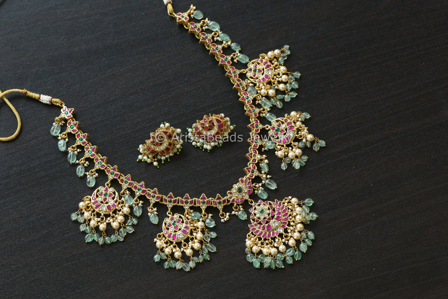 Jadau Guttapusalu Necklace Set (102-42)