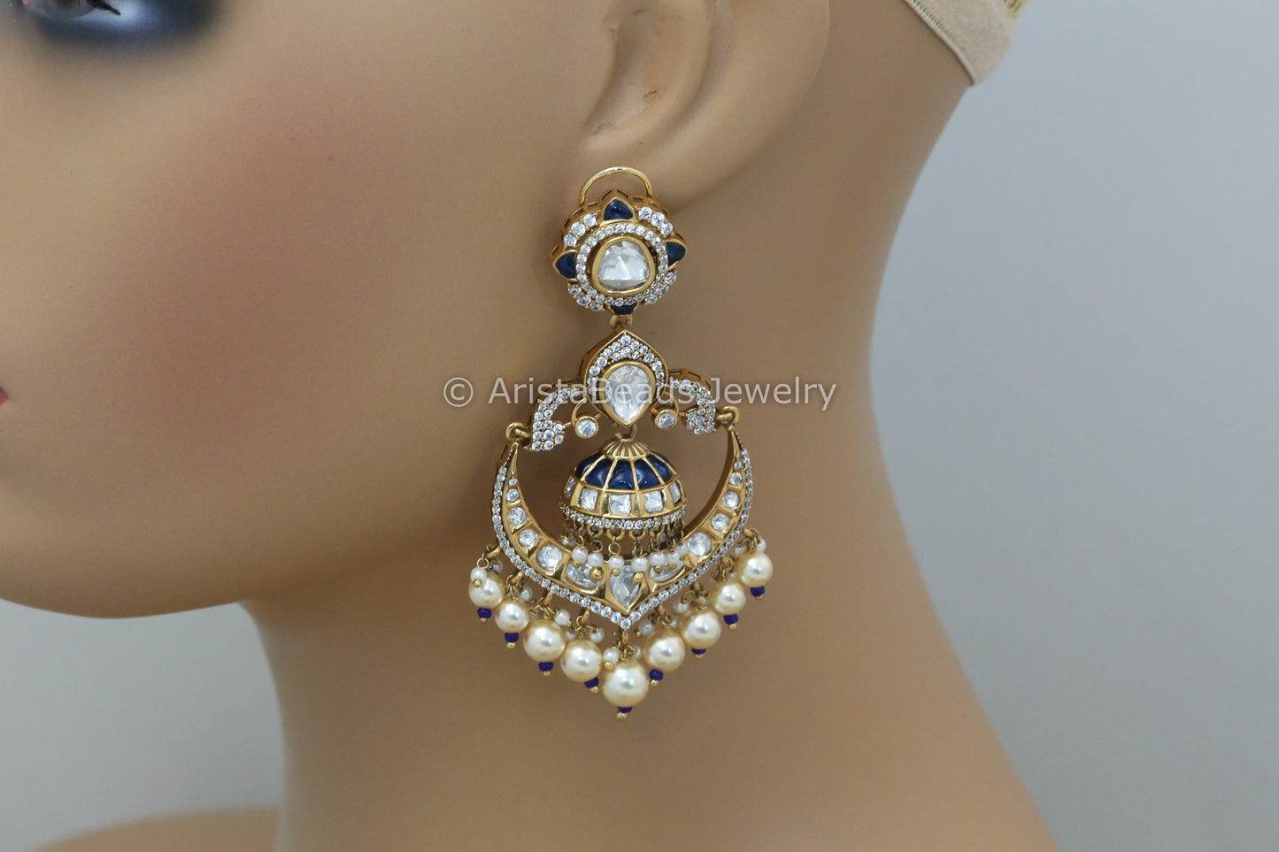 Premium Takkar Kundan Polki Jhumka(E101-09)