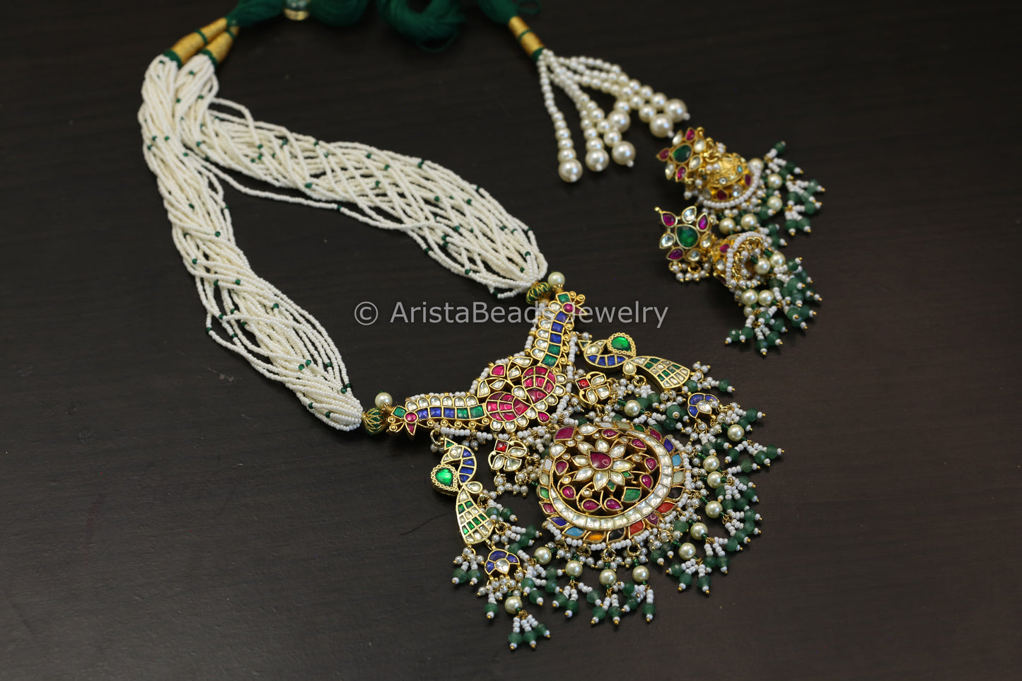 Designer Pachi Kundan Necklace Set