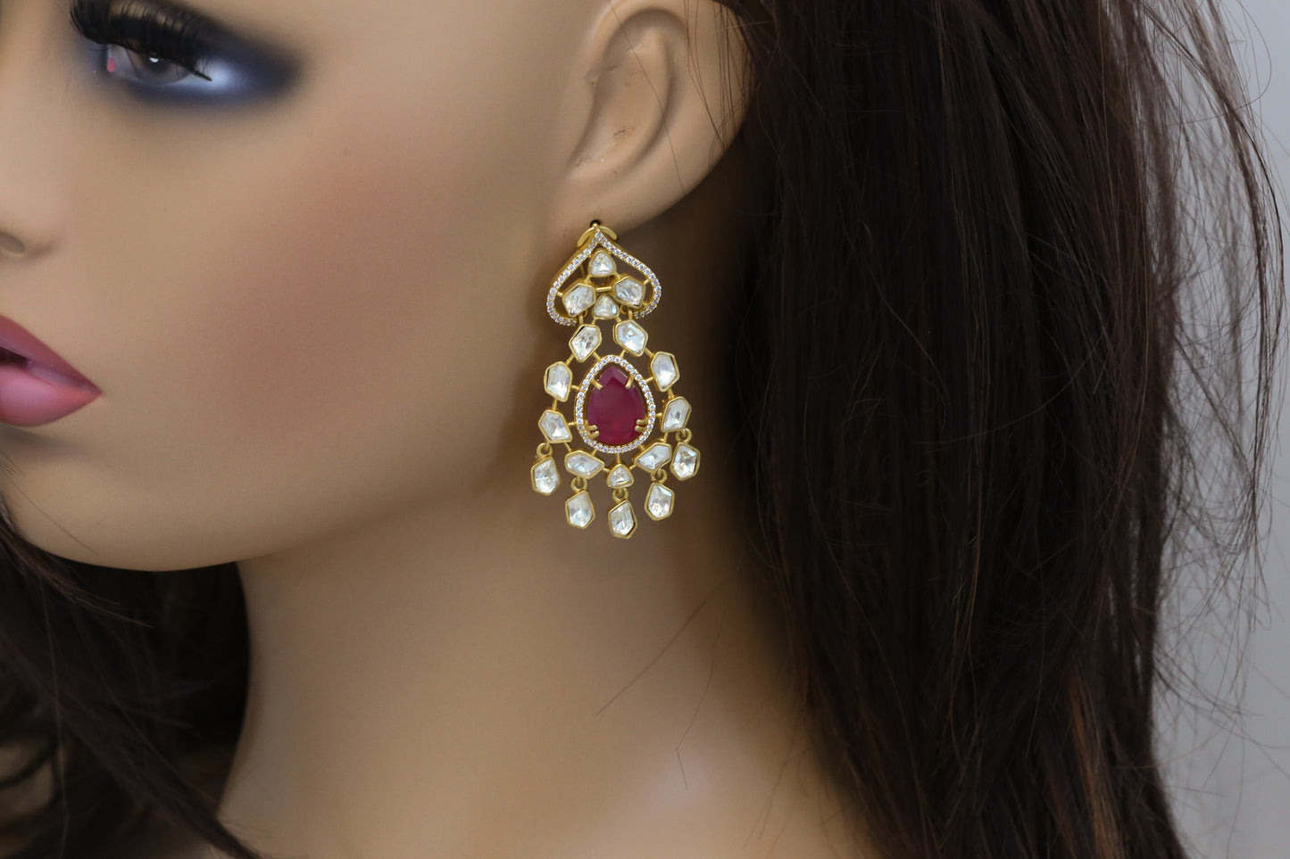Real Moisssanite & Doublet Earrings - ABJ101-7