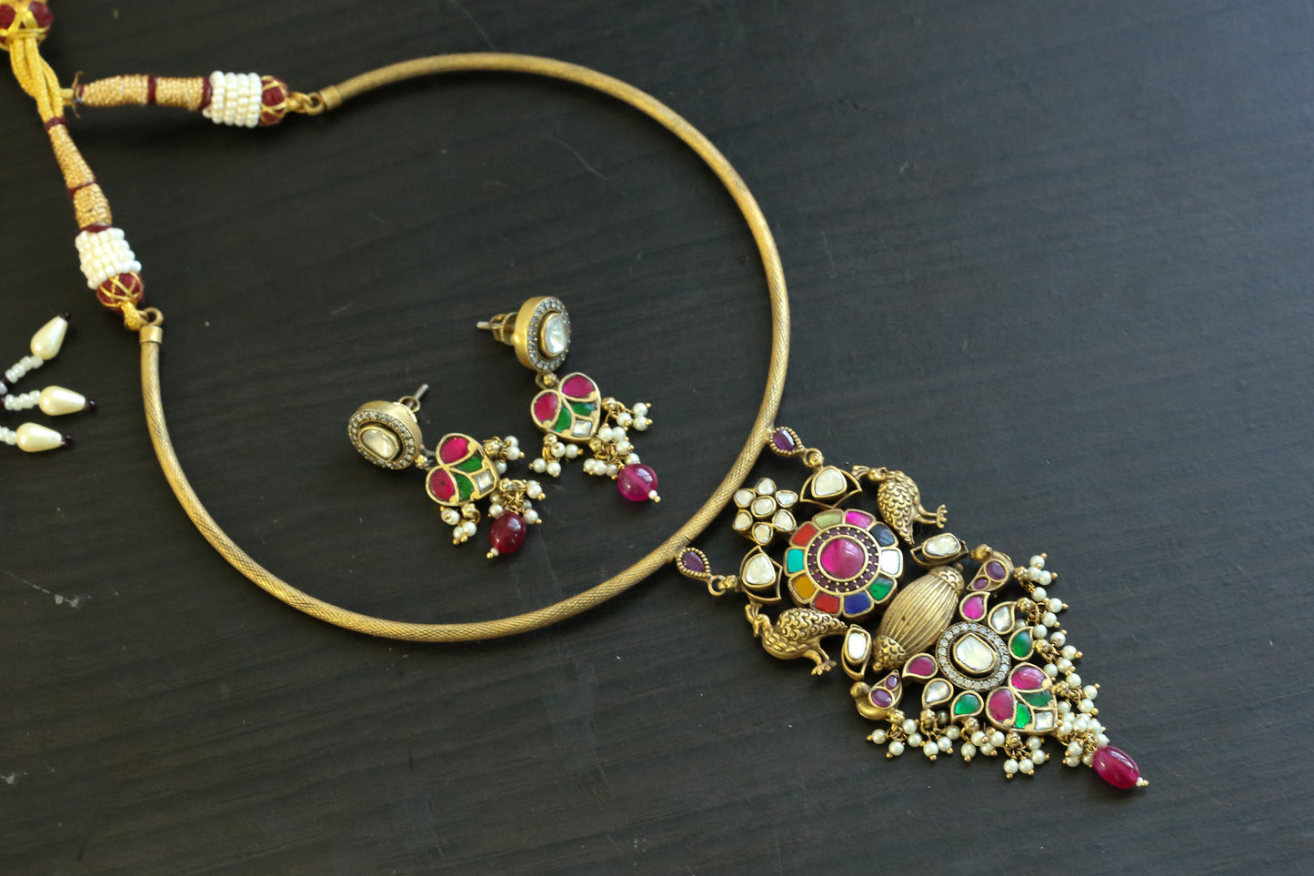 Designer Jadau Kundan Hasli Set (ABJ-N101-8)
