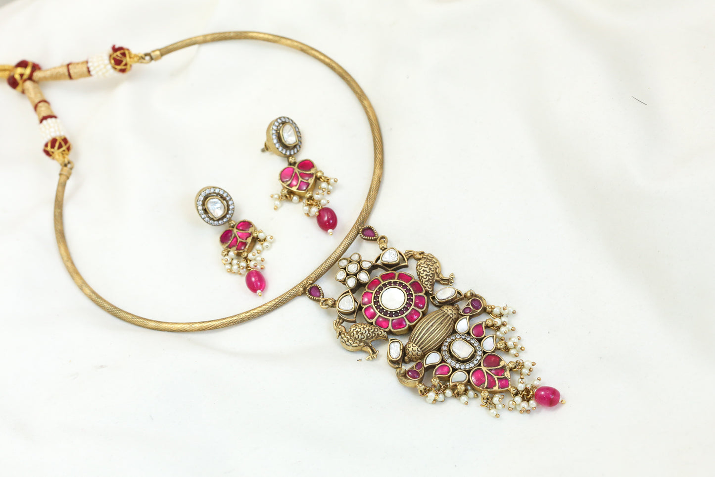 Designer Jadau Kundan Hasli Set (ABJ-N101-6)