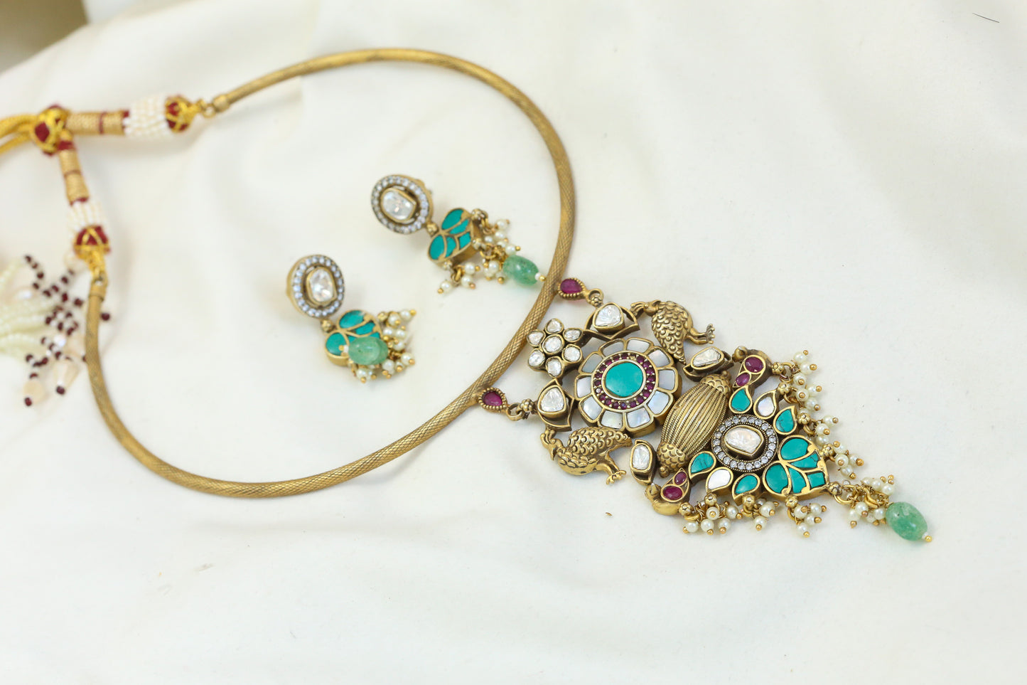 Designer Jadau Kundan Hasli Set (ABJ-N101-7)