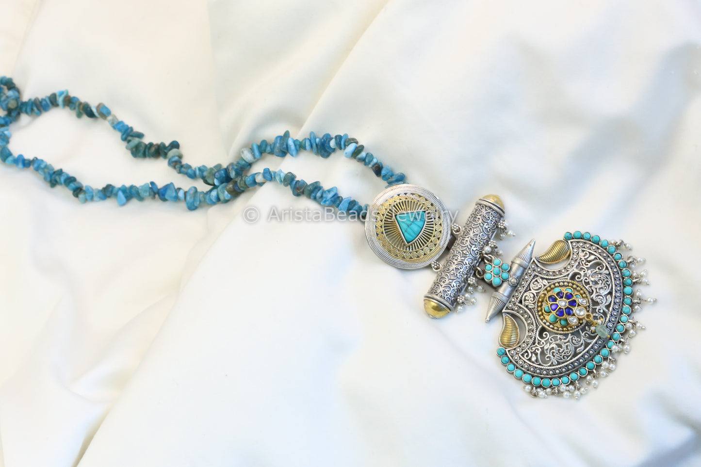 Sitara Oxidized Kundan Necklace Set (T102-21)