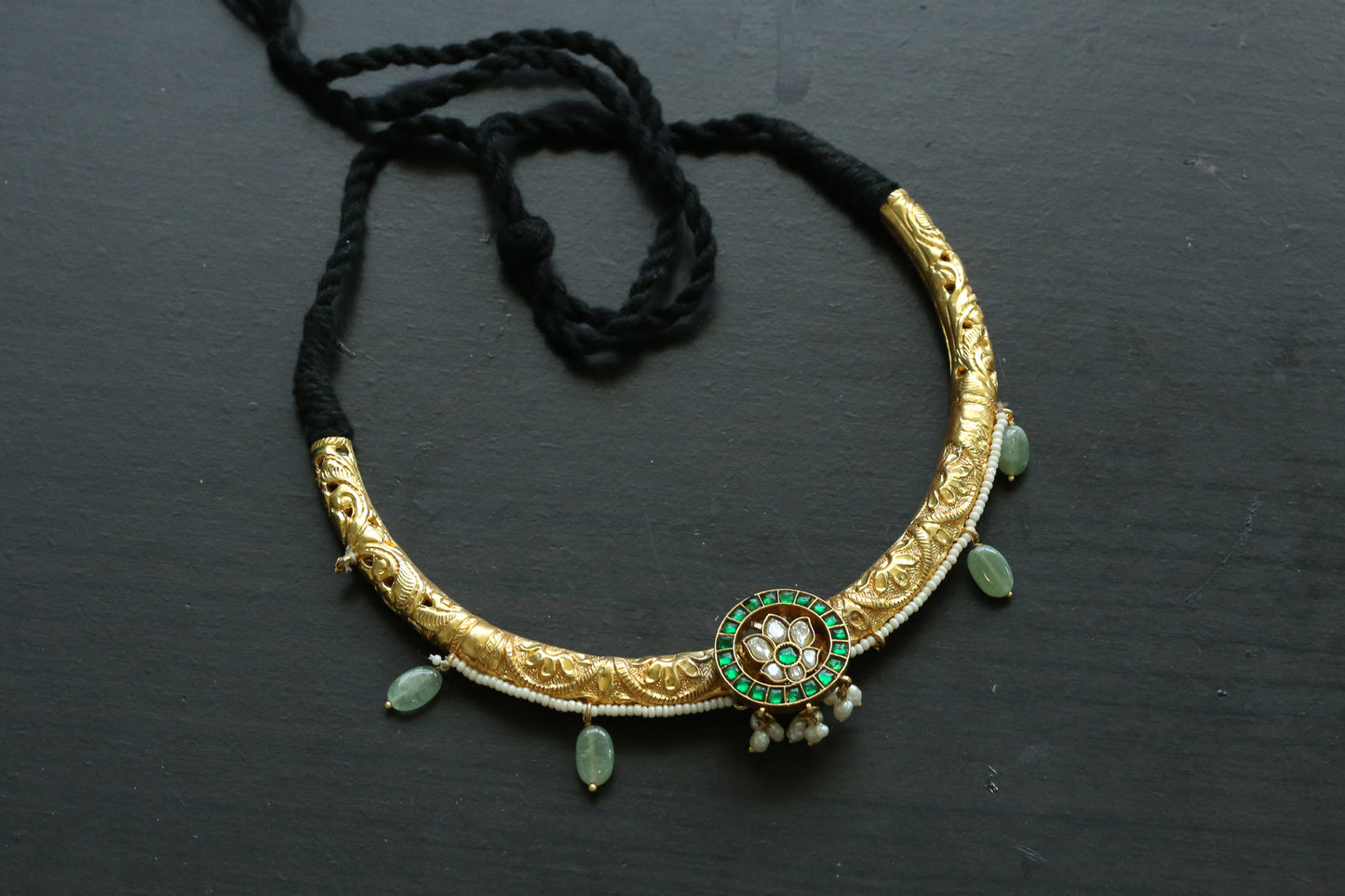 Gold Tone Fusion Necklace  (T102-51)