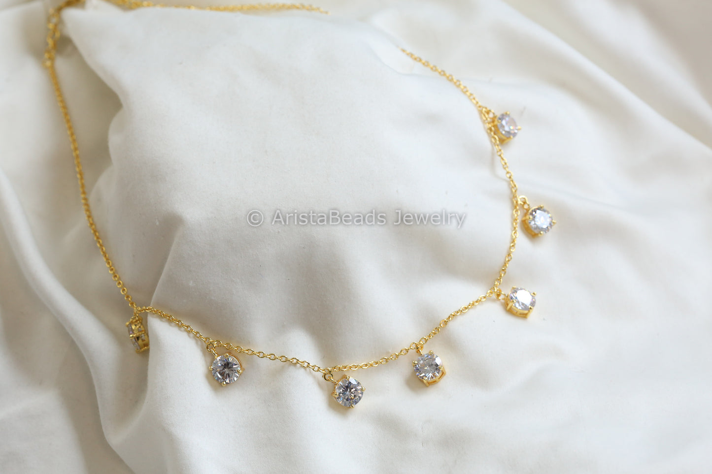 Dainty Solitaire CZ Necklace Set (102-50)