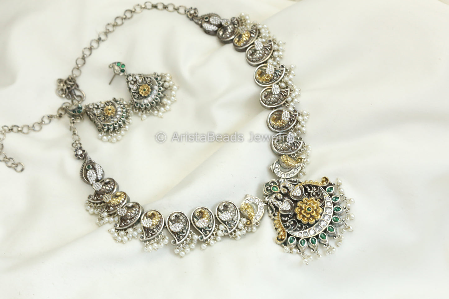 Mayura Kemp Necklace Set - Green