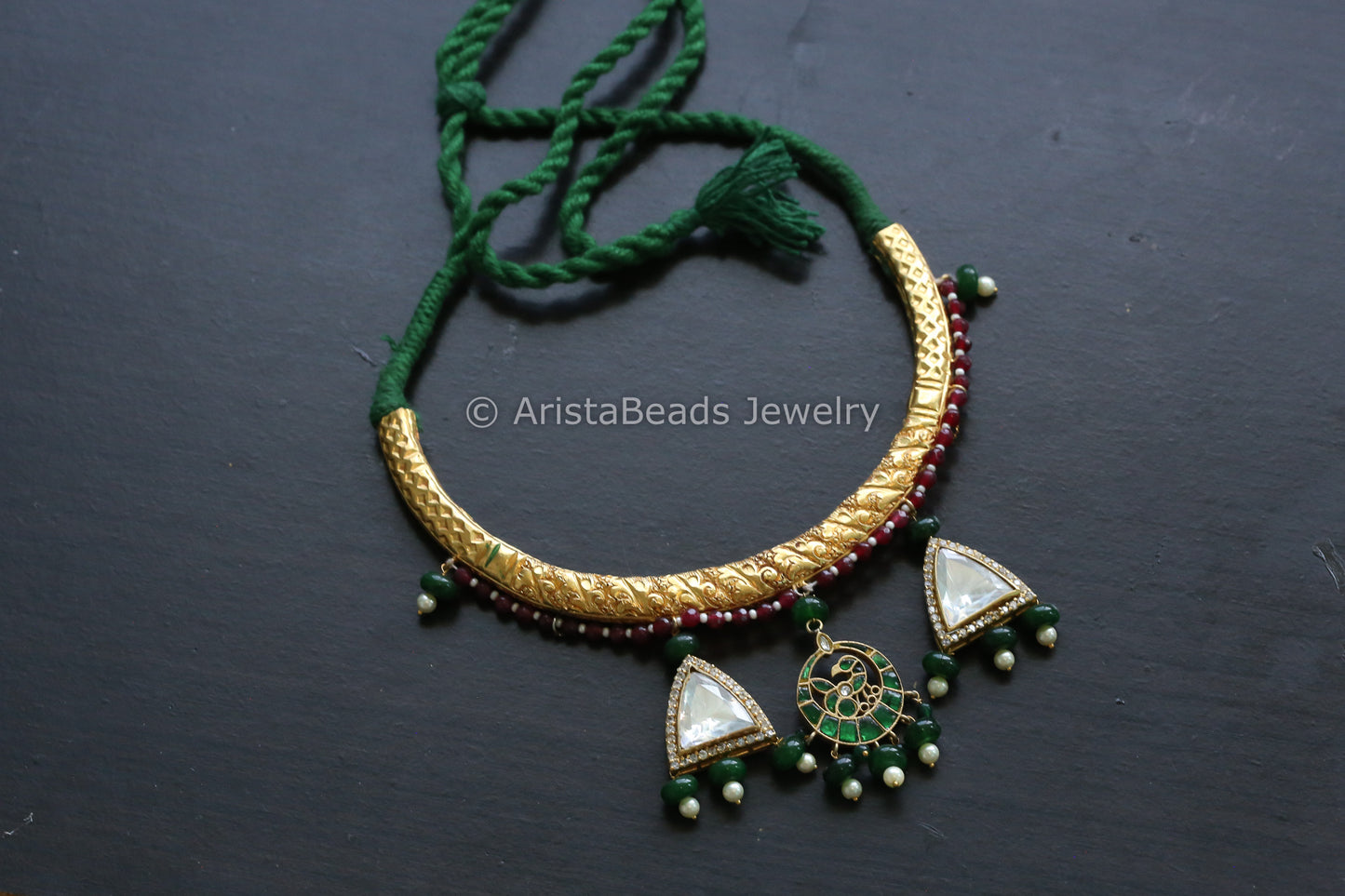 Gold  Fusion Hasli Necklace (T102-49)
