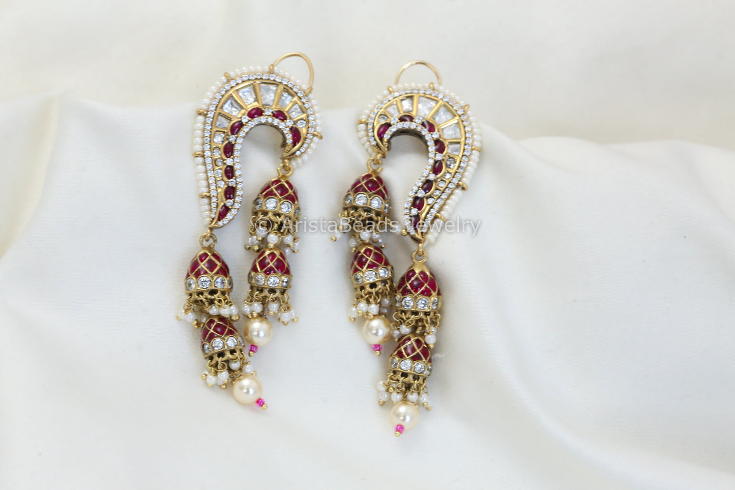 Premium Takkar Kundan Polki Jhumka(E101-11)