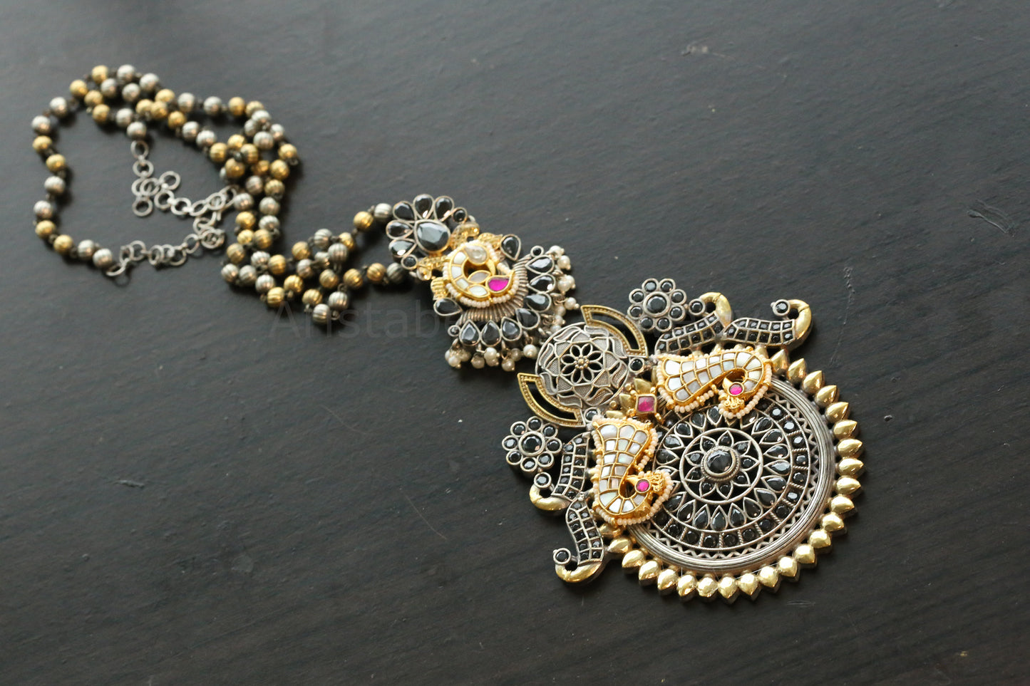 Handmade Dual Tone Fusion Necklace (ABJ-N101-32)