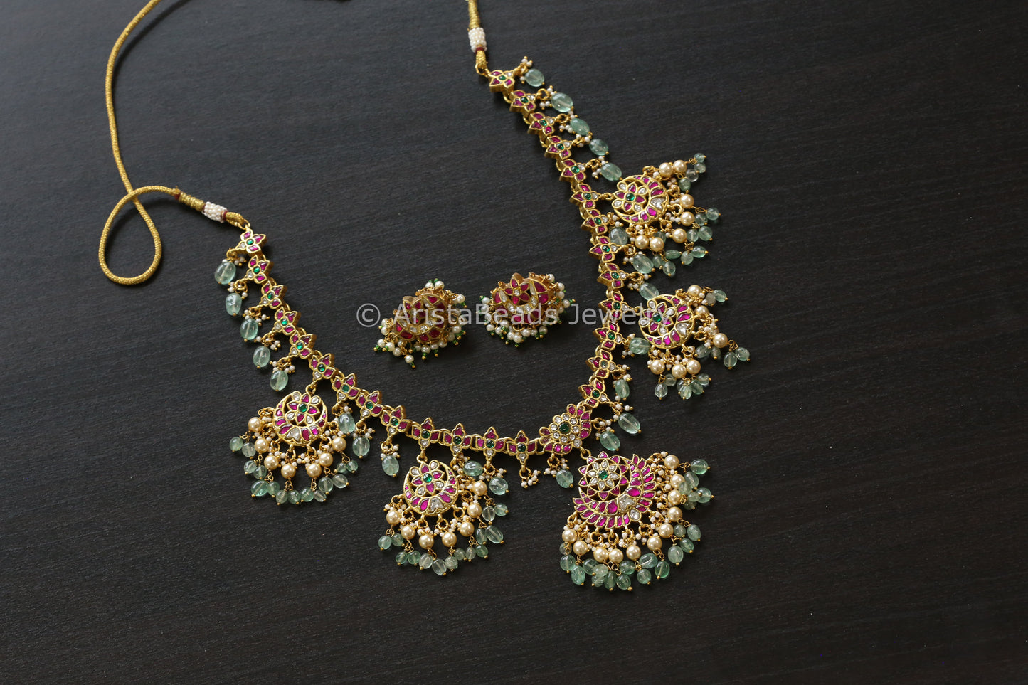 Jadau Guttapusalu Necklace Set (102-42)