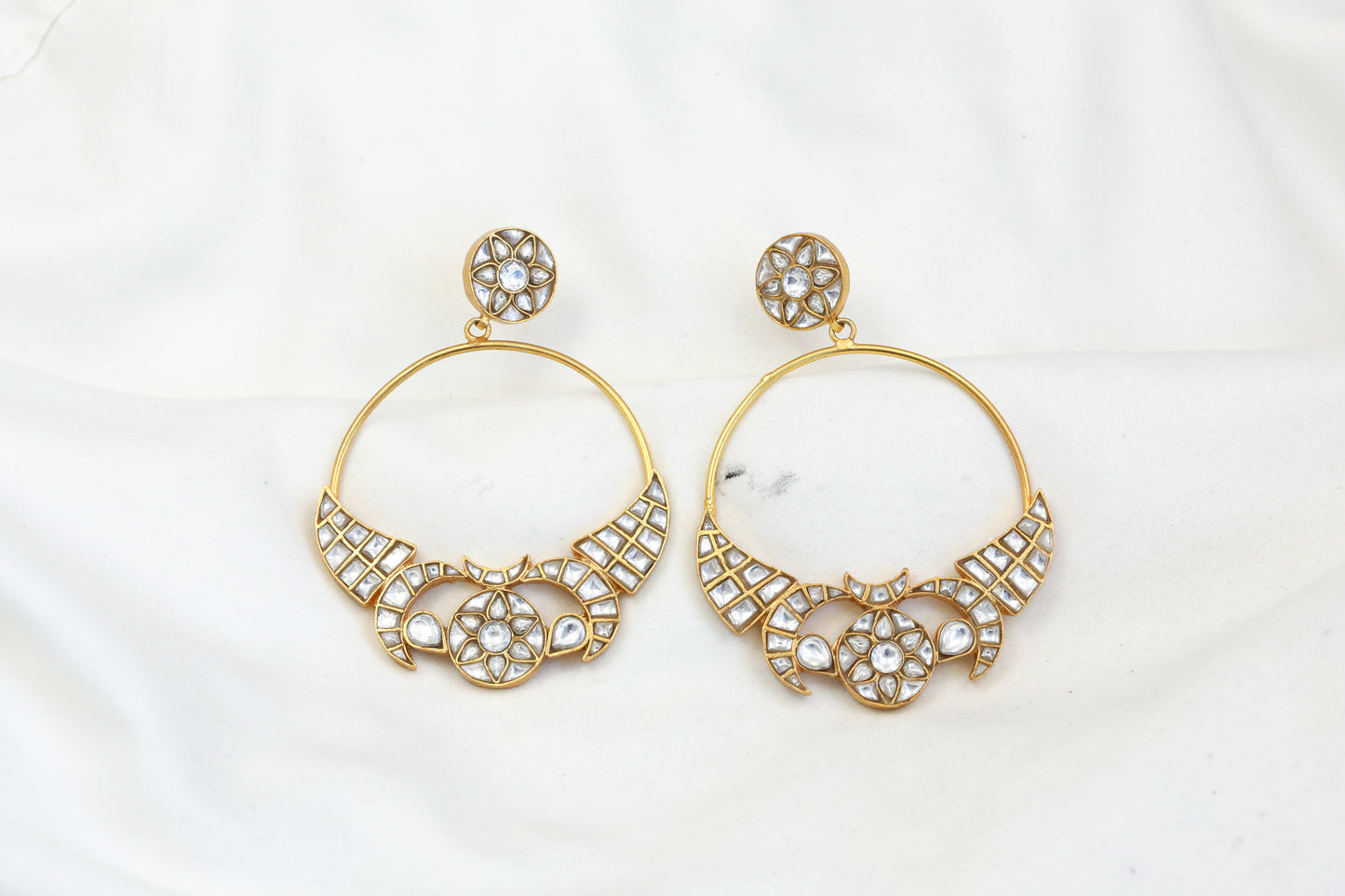 Contemporary Designer Jadau Baali Earrings (101-34)