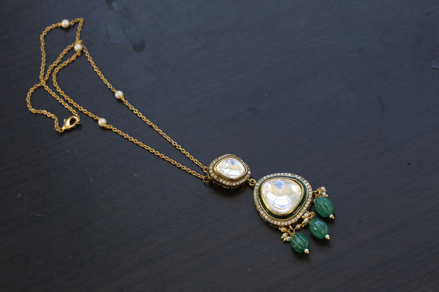 Handmade Big Polki Necklace - Style 9