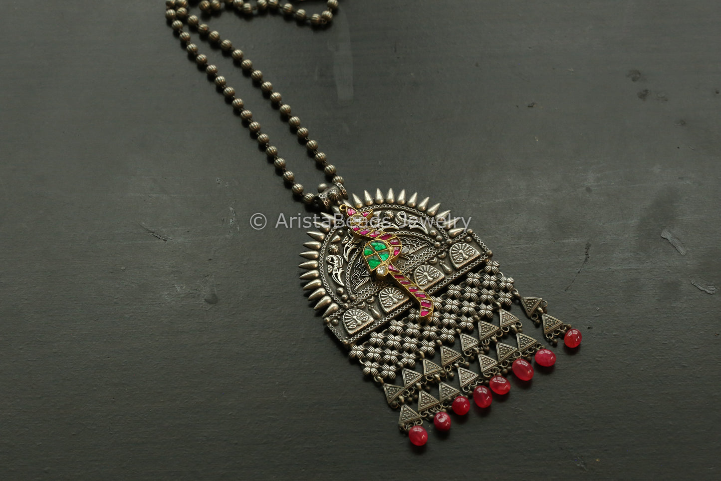 Sunaina Oxidized Fusion Kundan Necklace Set (102-02)