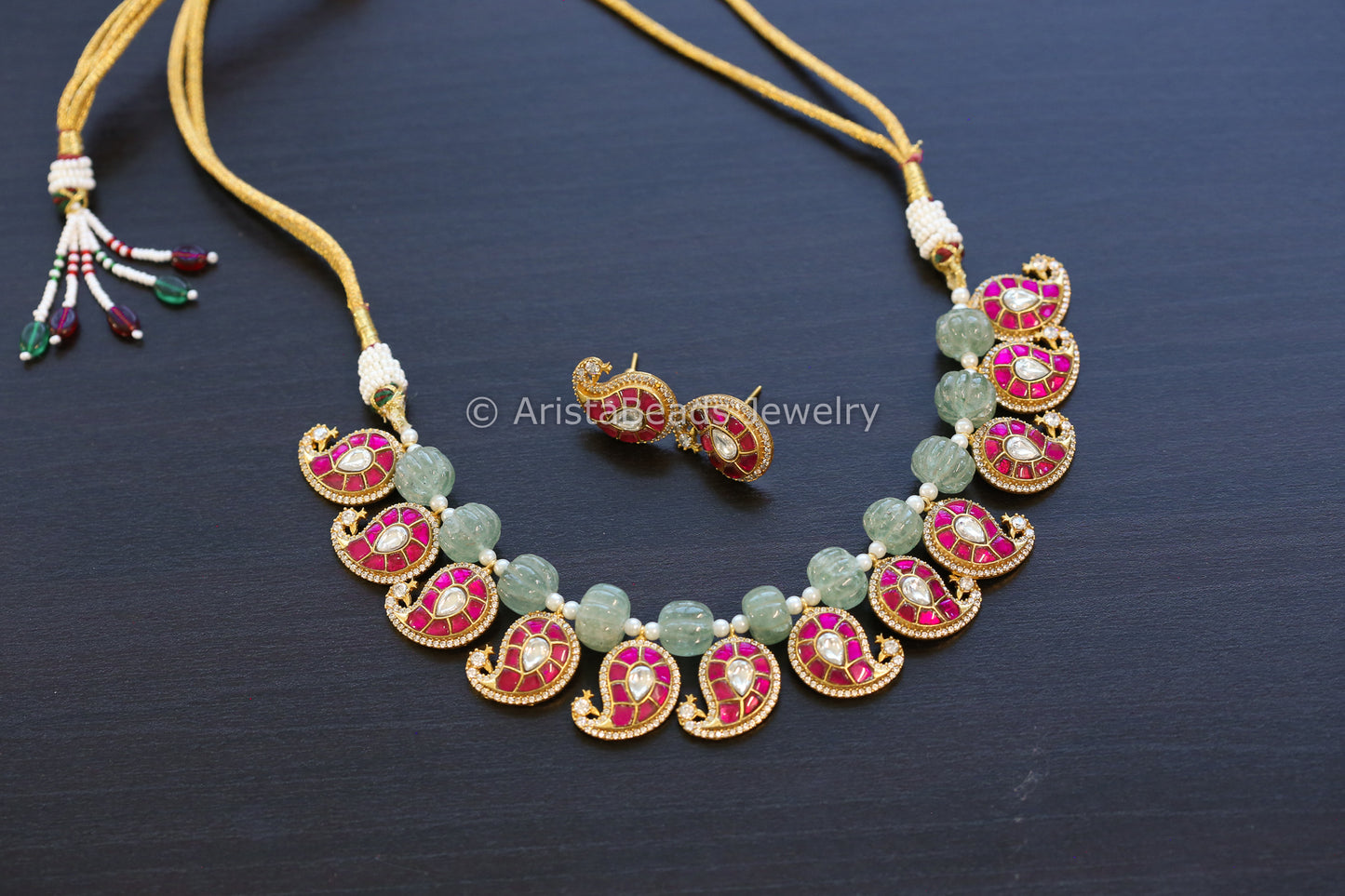 Mango Paisley Jadau Kundan Necklace Set