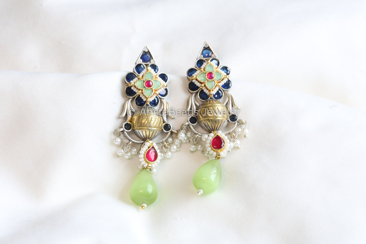 Anika Dual Tone Earrings - ABJOC-07