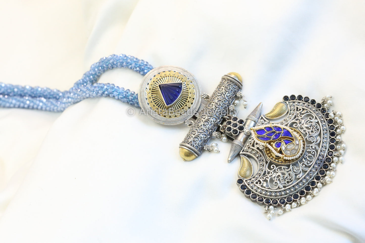 Sitara Oxidized Kundan Necklace Set (T102-23)