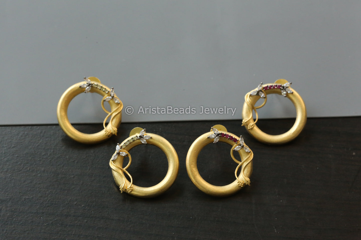 Matt Gold Bali Studs (Color Available)