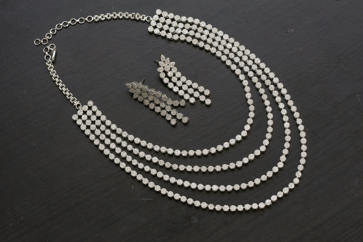 Next To Real Diamond Nano CZ Necklace Set
