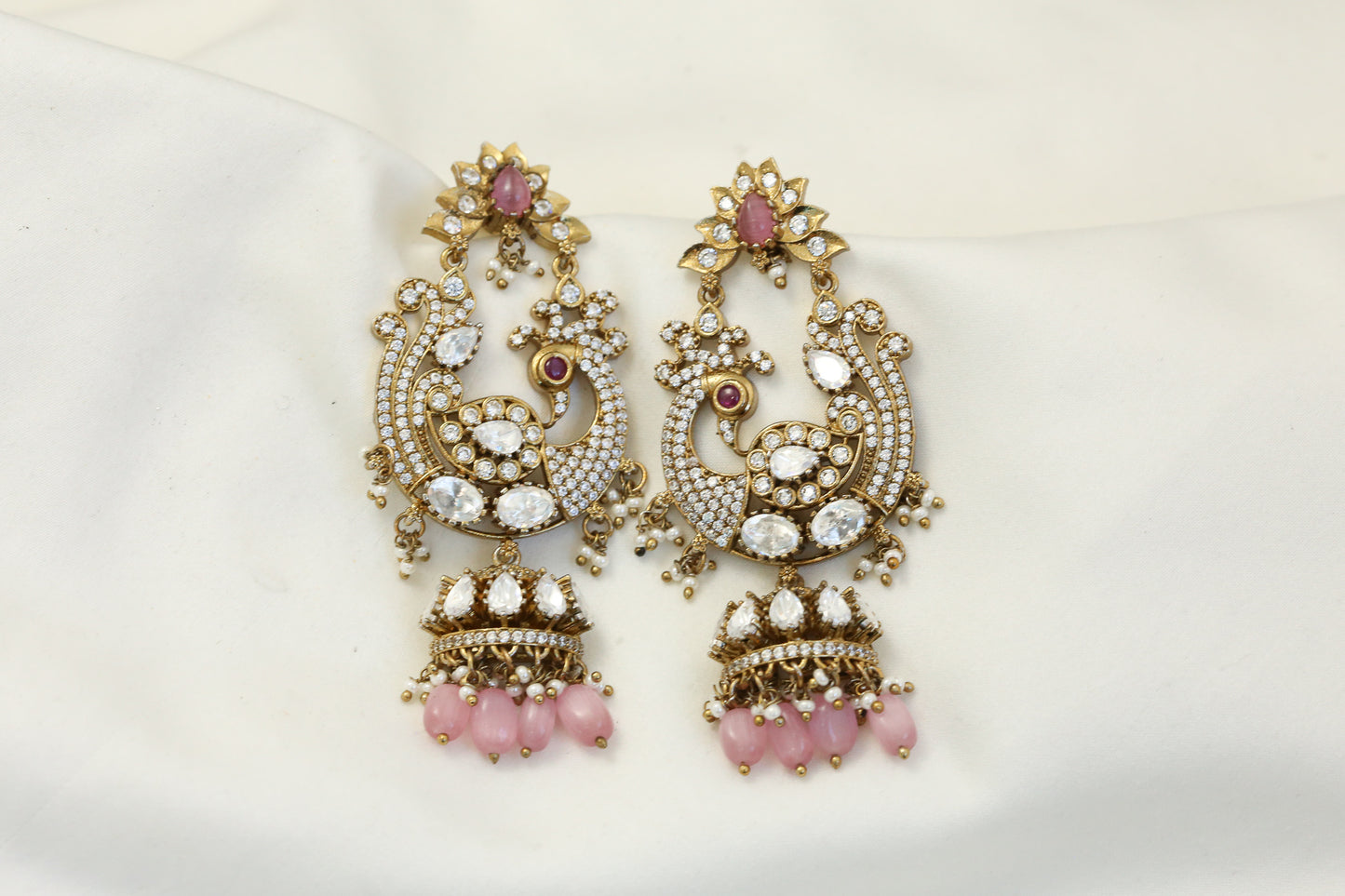 Victorian Moissanite Polki Chandbaali- ABJ101-4