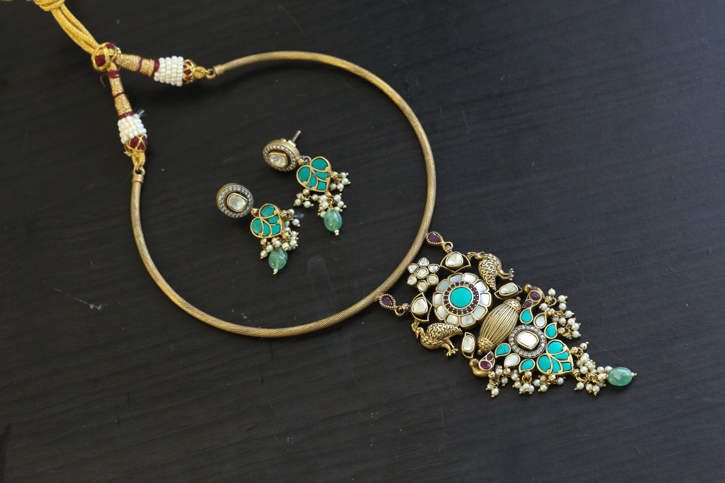 Designer Jadau Kundan Hasli Set (ABJ-N101-7)