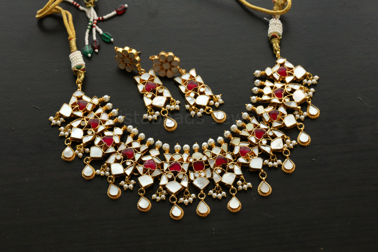 Handmade MOP Pachi Kundan Necklace Set (ABJ-N101-27)